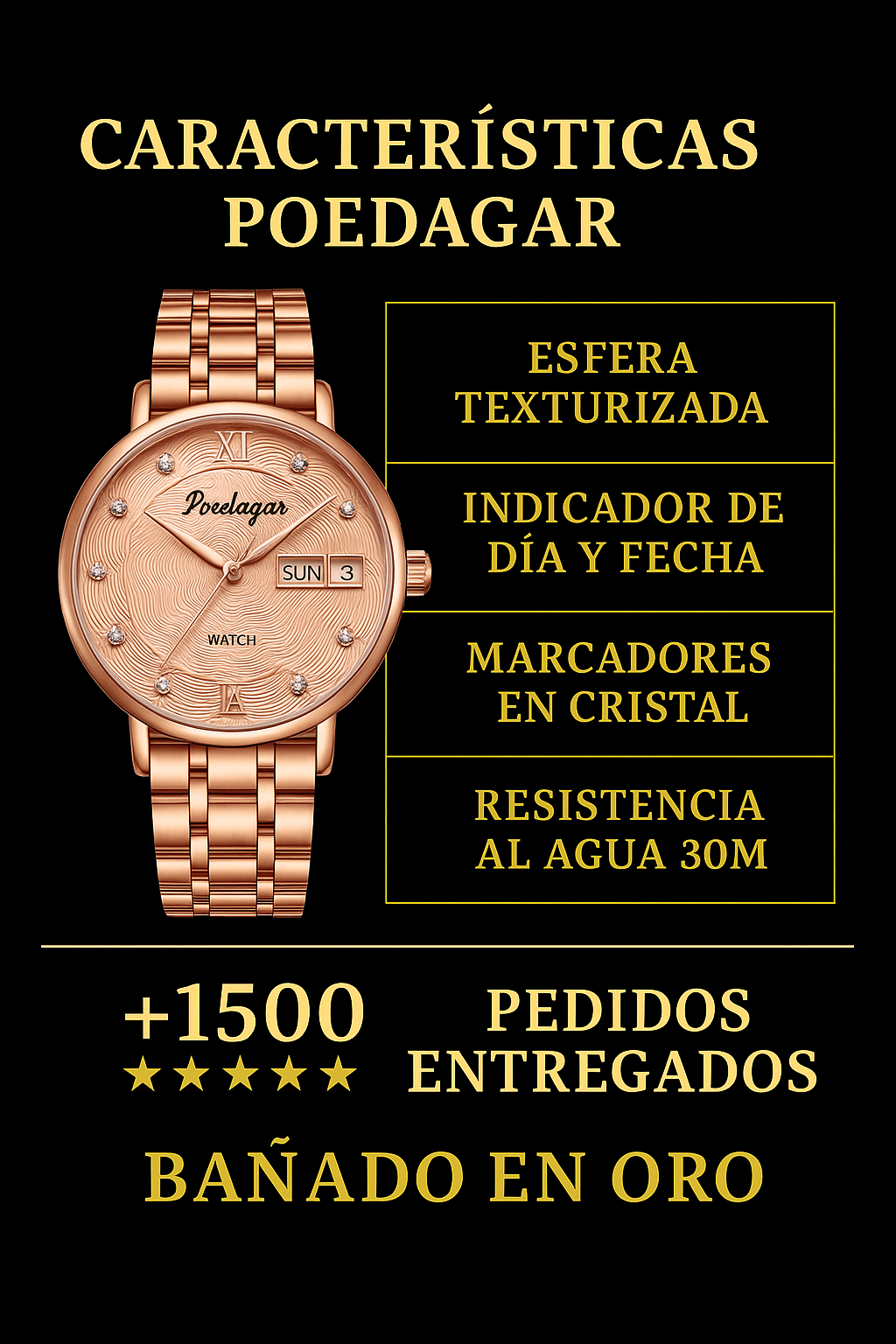 RELOJ DE LUJO POEDAGAR 312